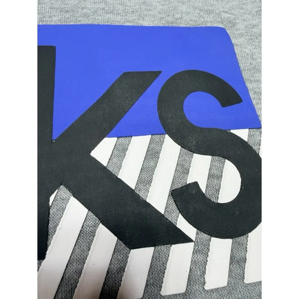 Akademiks Superior Goods Colorblock Big Man Hoodie 3XL Grey Black Blue Logo